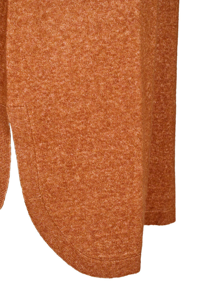 Strickkleid mit Rundhalsausschnitt, Orange, Packshot image number 3