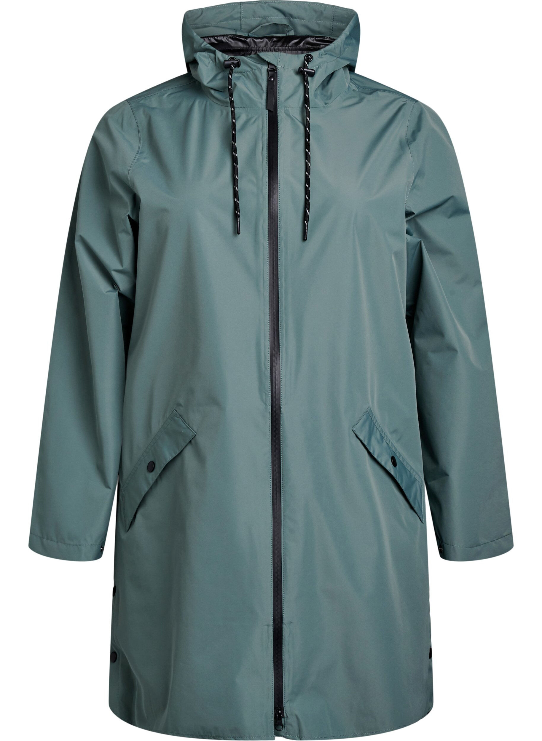 Regenjacke mit Taschen und Kapuze