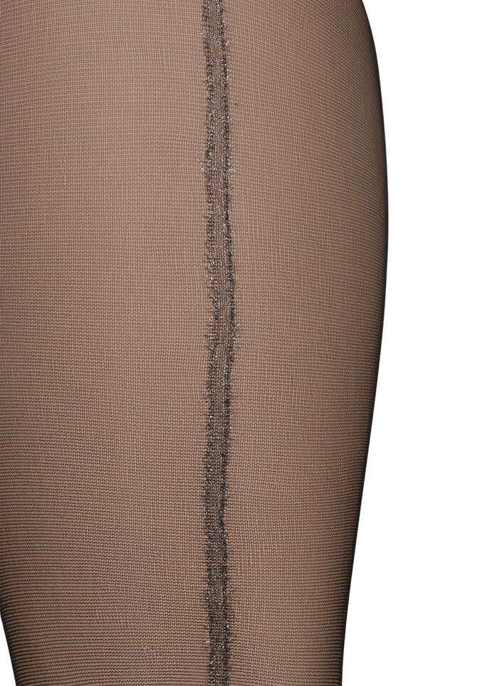  Collants 20 deniers avec couture arrière en lurex, Black, Packshot image number 2