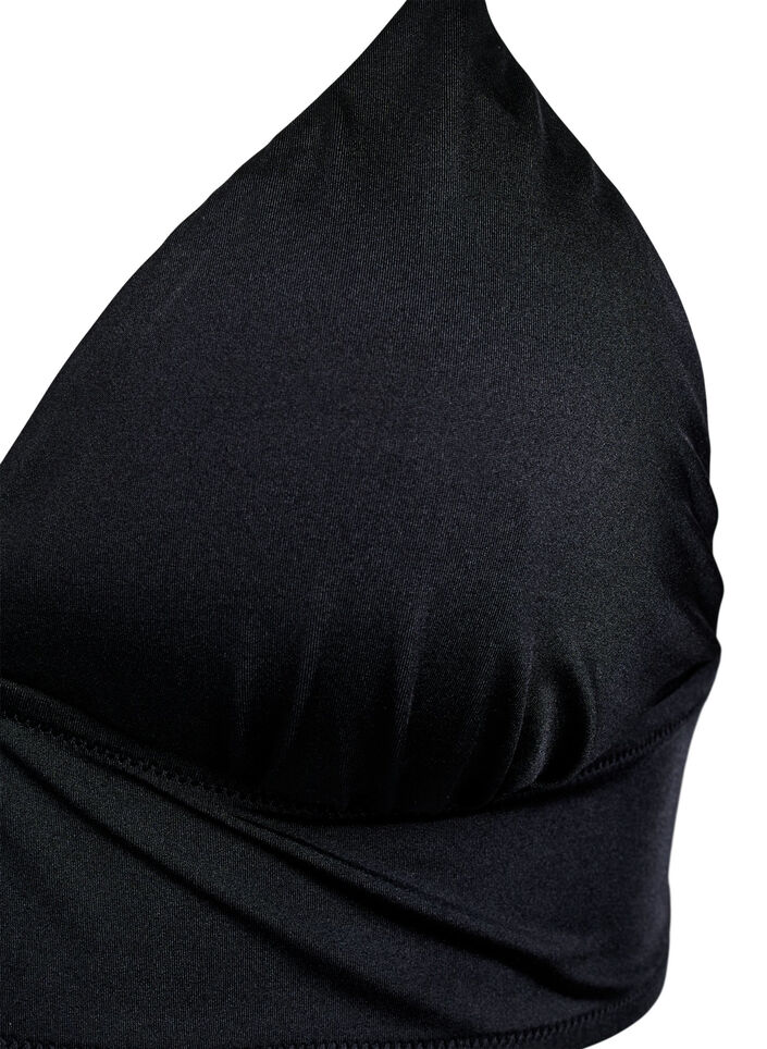 Haut de bikini avec coussinets amovibles et attache dans le dos, Noir, Packshot image number 2