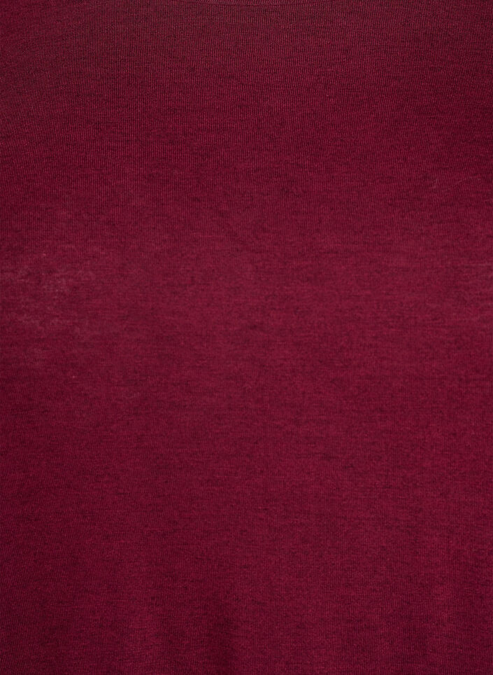 Lang&auml;rmelige Bluse aus Wolle und Viskose, Dunkles Bordeaux, Packshot image number 2