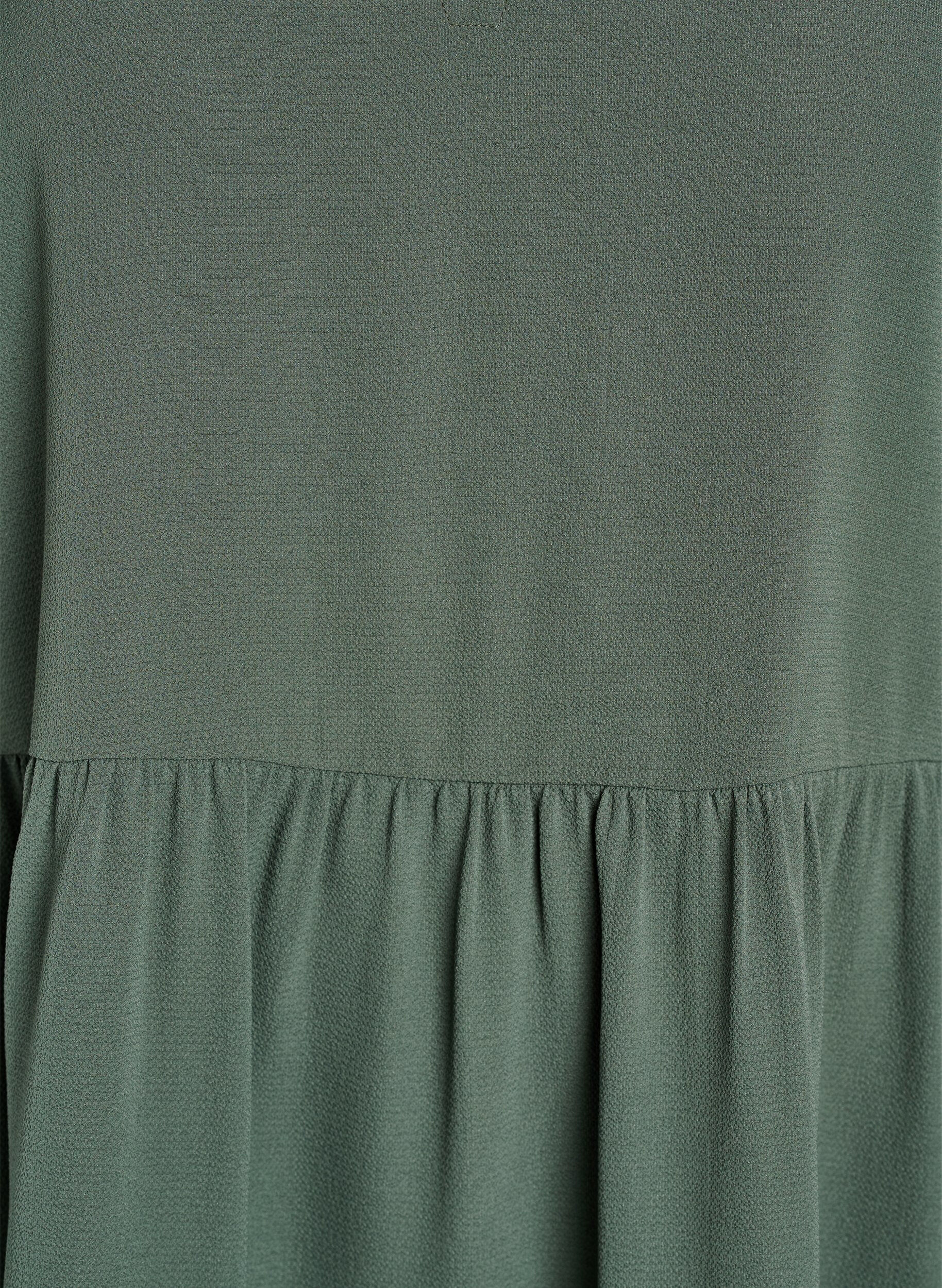 Zizzi Kurzarmkleid in A-Linienform mit Schnittlinien, Gr&uuml;n, Packshot image number 2