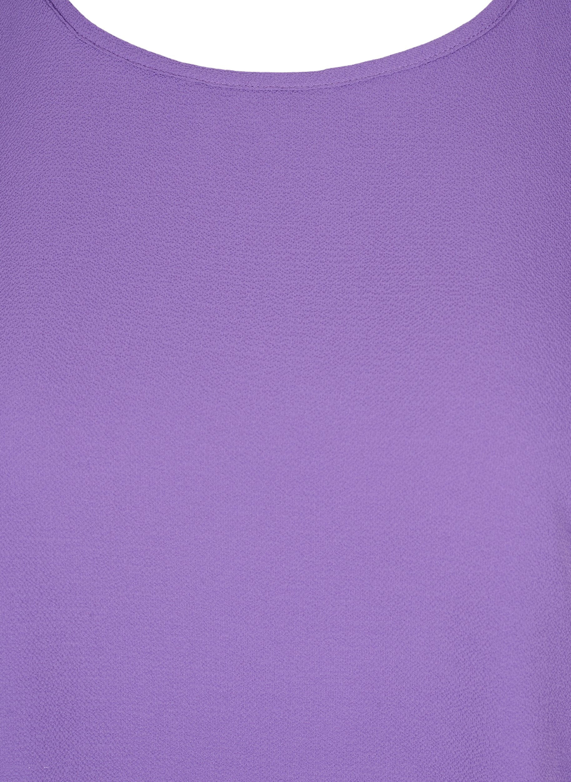 Zizzi Blouse &agrave; manches courtes et encolure ronde, Violet, Packshot image number 2