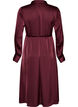 Robe chemise en satin avec une ceinture &agrave; nouer, Bordeaux, Packshot image number 1