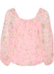 Chemisier en mousseline avec imprim&eacute; floral et manches longues, Rose, Packshot image number 1