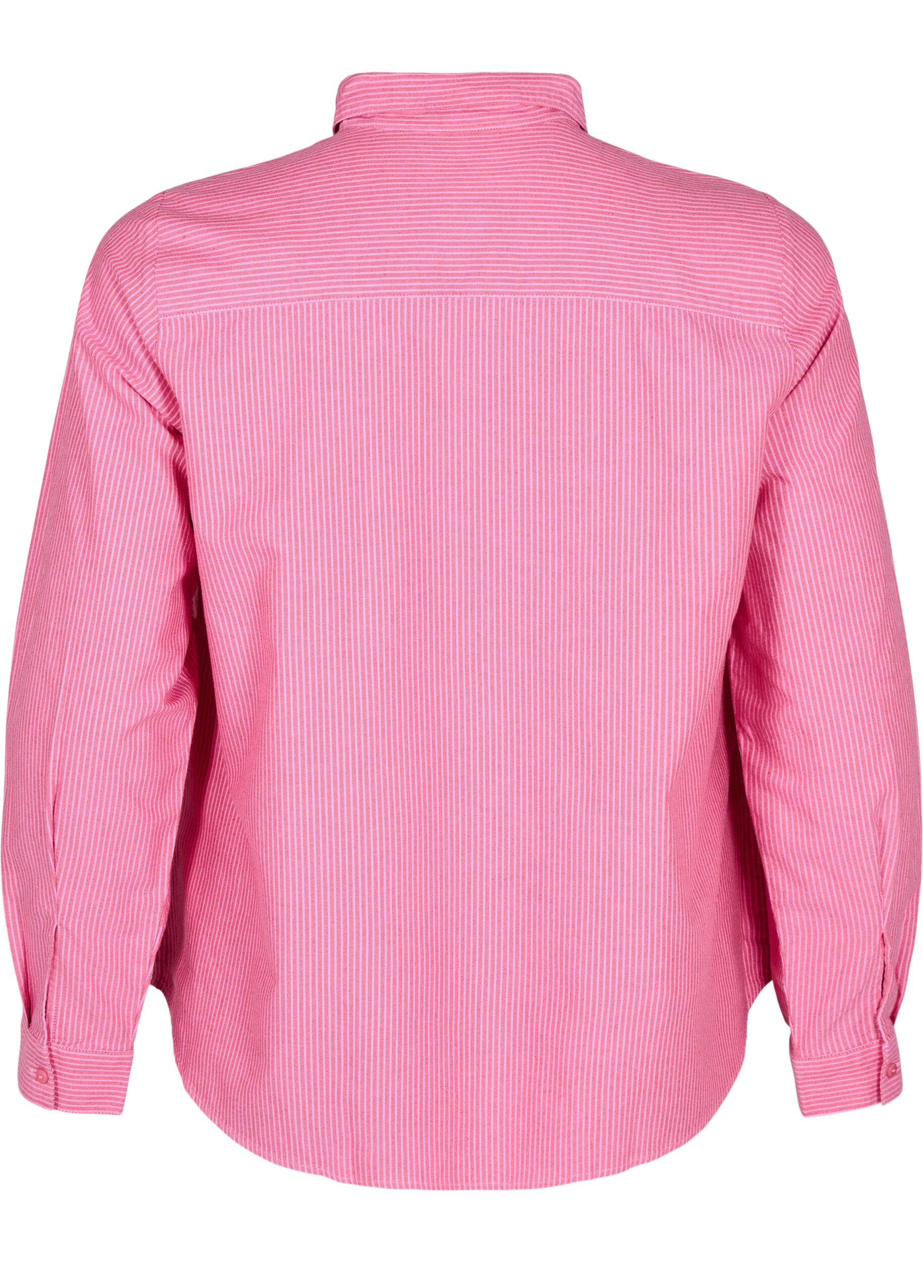 Zizzi Lang&auml;rmliges Baumwollhemd, Rot, Packshot image number 1