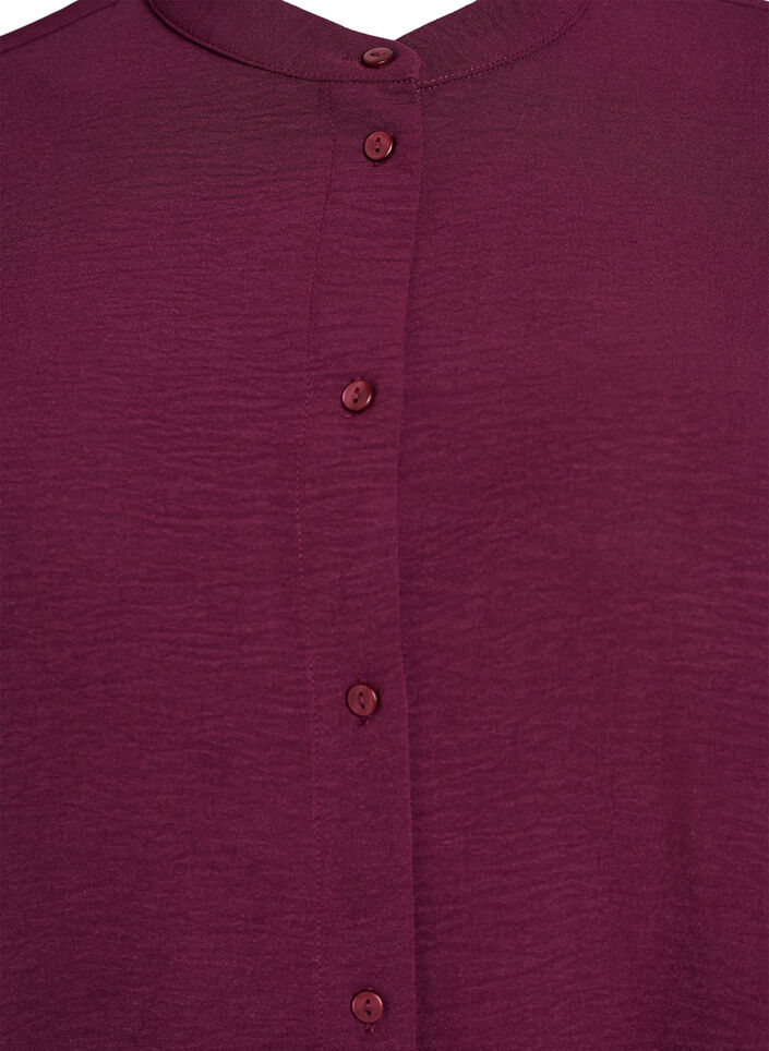 Tunika mit 3/4-&Auml;rmeln, Dunkles Bordeaux, Packshot image number 2
