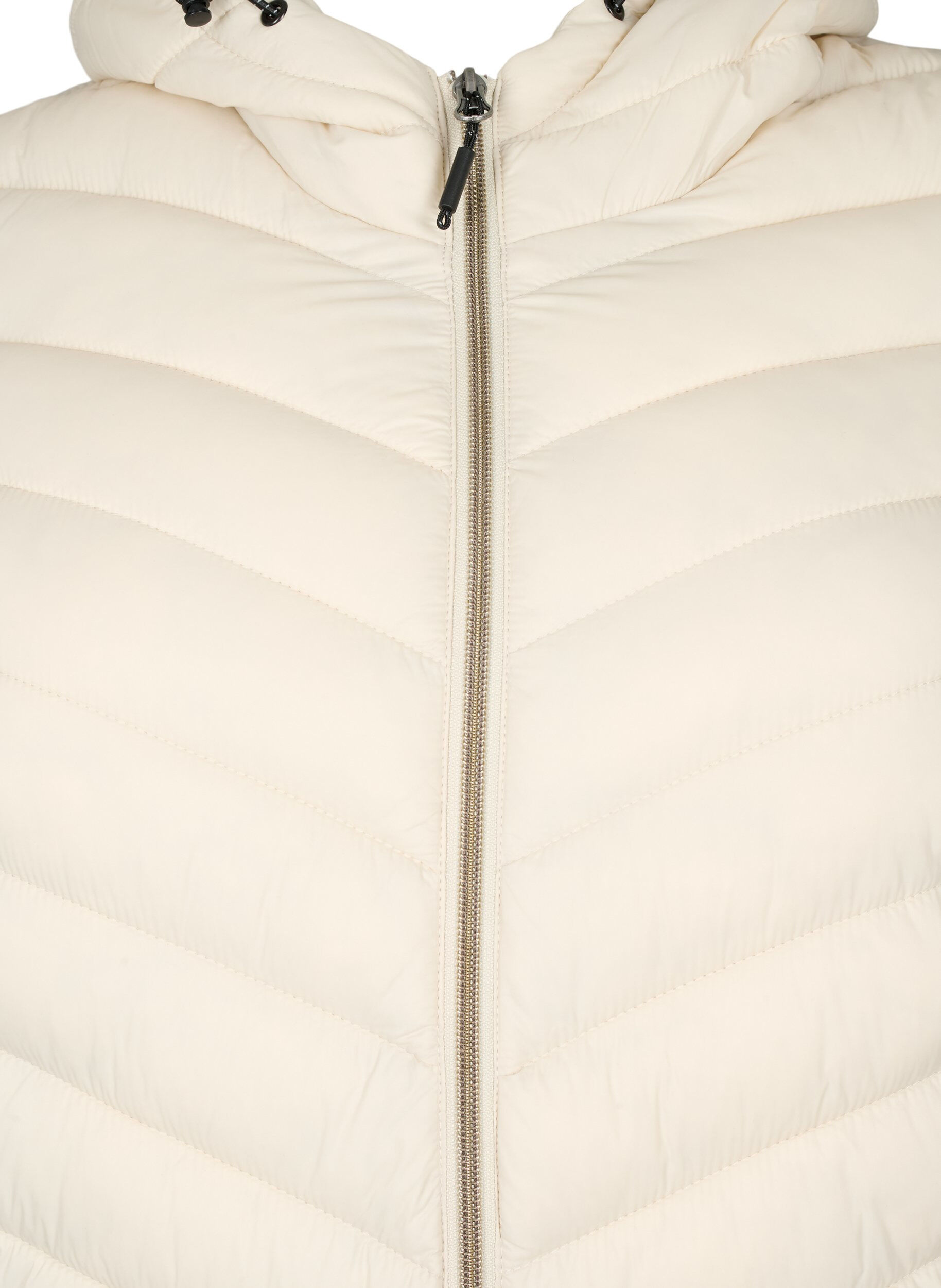 Zizzi Leichte Jacke mit Kapuze, Beige, Packshot image number 2