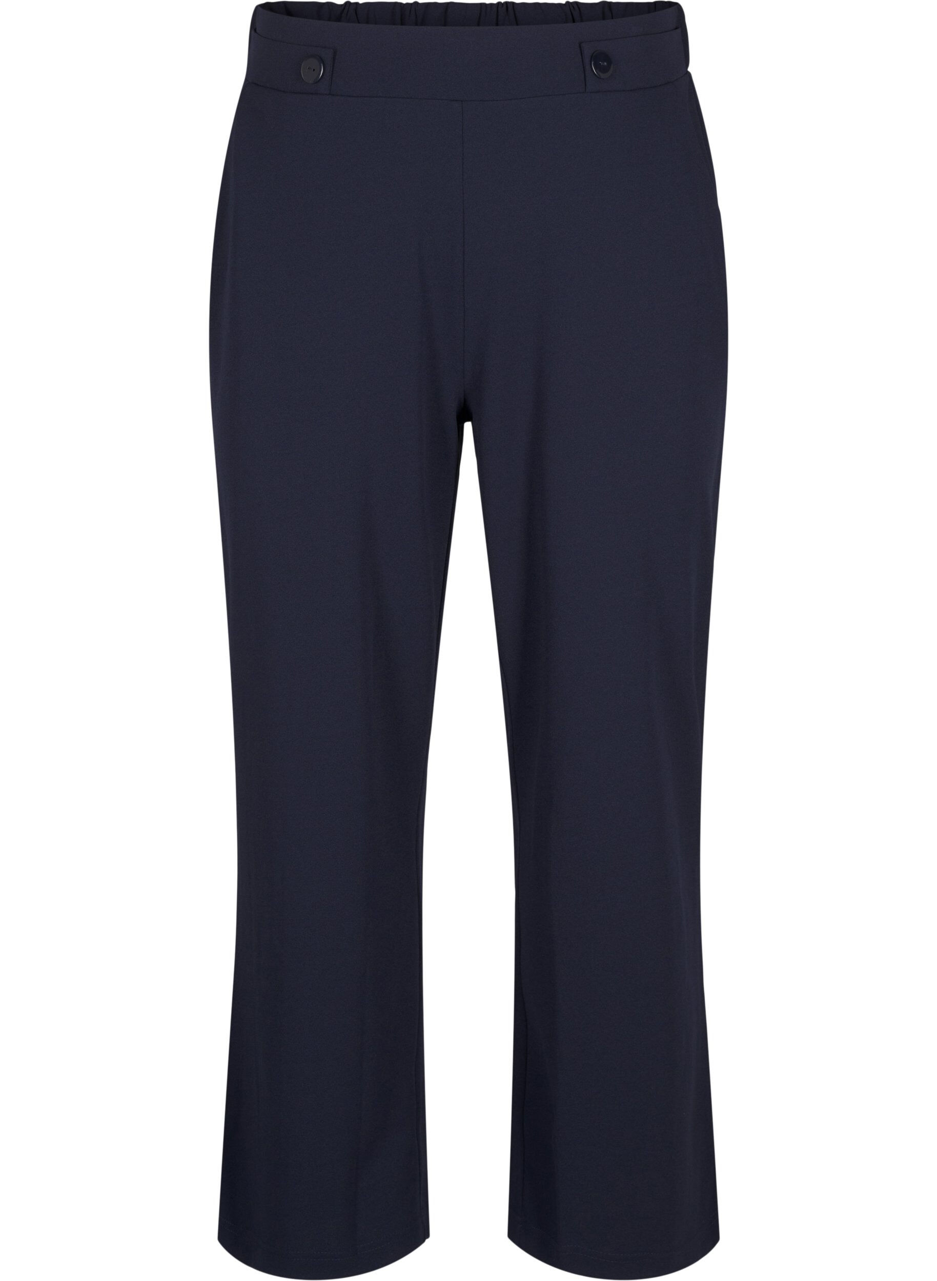 Zizzi Pantalon ample avec poches, Bleu, Packshot image number 0