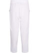 Pantalon en coton uni avec du lin, Bright White, Packshot image number 1