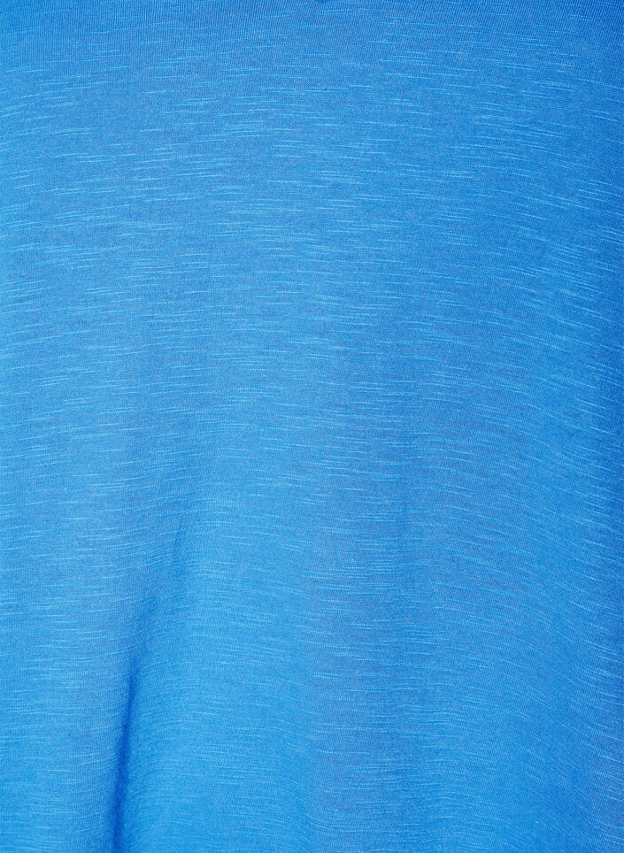 T-shirt basique &agrave; manches courtes et col en V, Bleu, Packshot image number 2