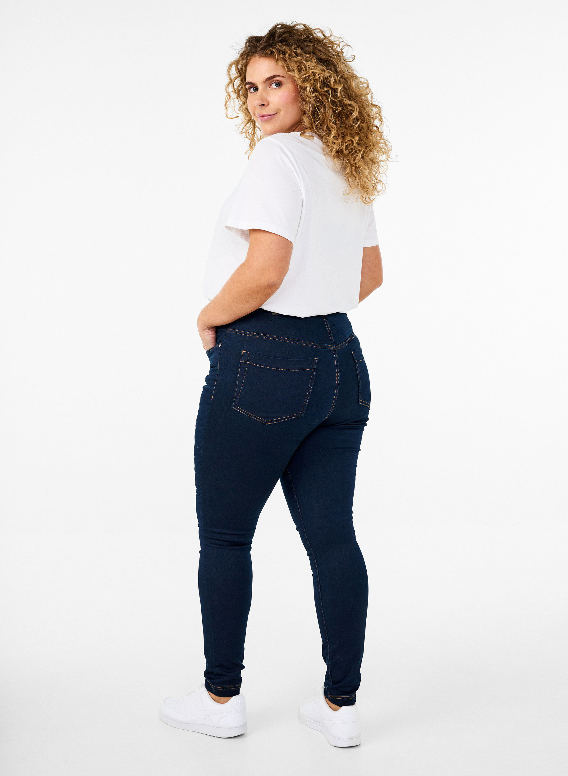ZizziJean Amy super slim &agrave; taille haute, Unwashed, Model image number 1