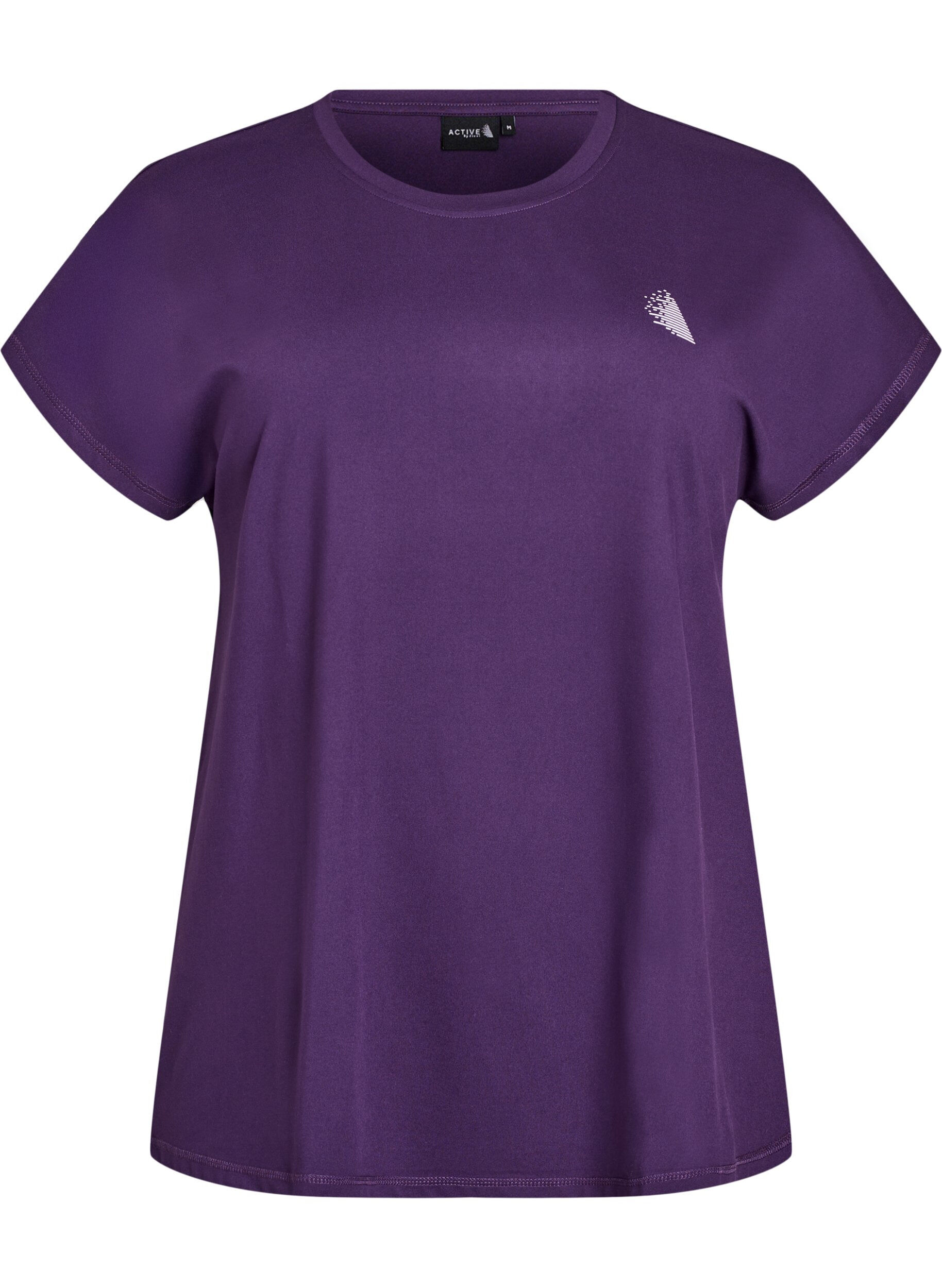 ZizziEinfarbiges Trainings-T-Shirt, Lila, Packshot image number 0