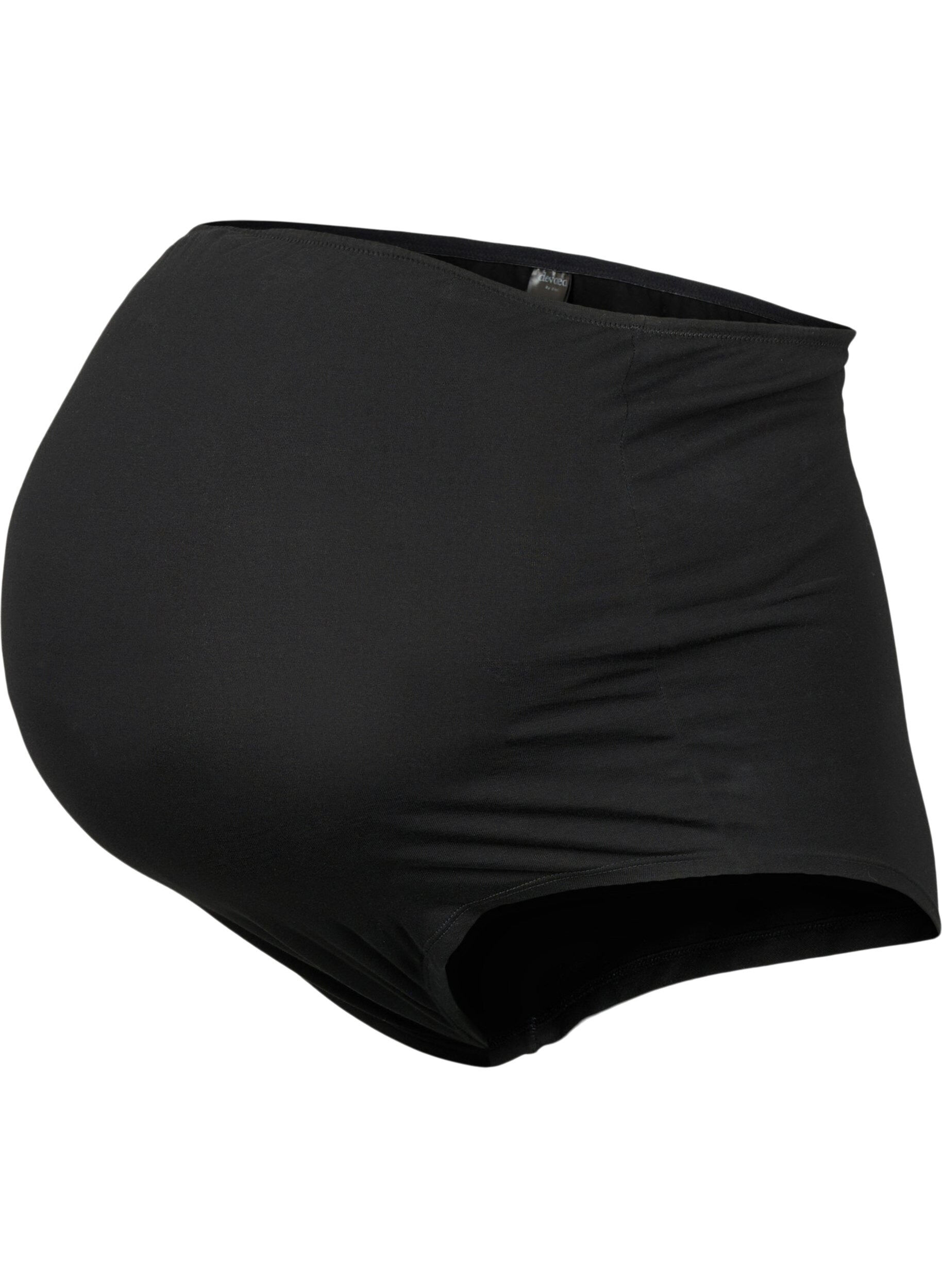 Zizzi 3er Pack Schwangerschaftsliebestr&auml;ger aus Baumwolle, Schwarz, Packshot image number 2