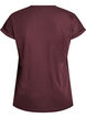 T-shirt &agrave; manches courtes en m&eacute;lange de coton, Bordeaux fonc&eacute;, Packshot image number 1