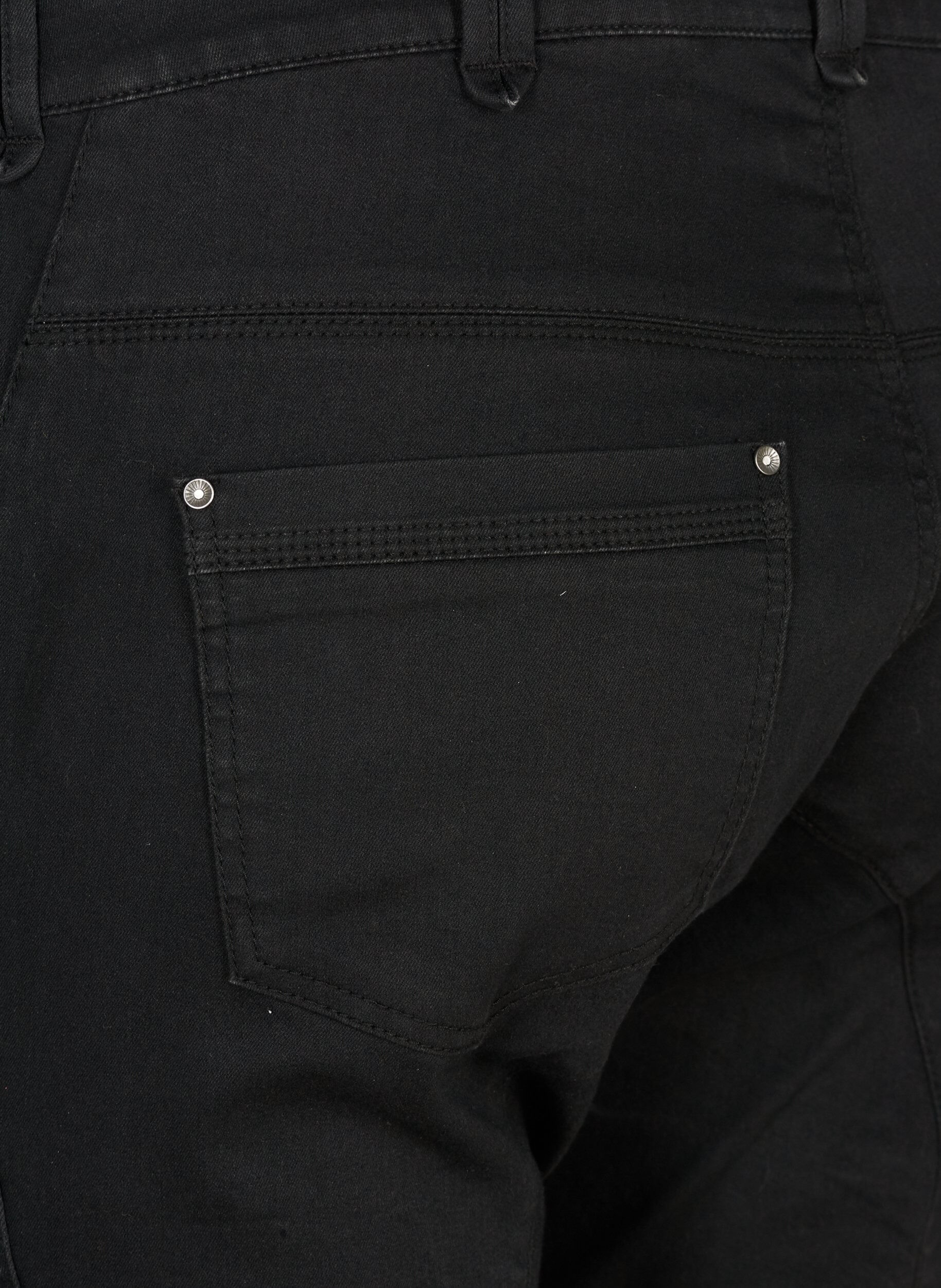 ZizziSlim Fit Capri-Jeans mit Taschen, Schwarz, Packshot image number 3