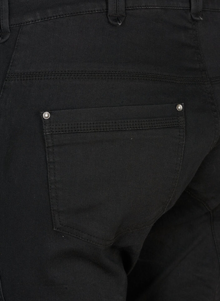 Slim Fit Capri-Jeans mit Taschen, Schwarz, Packshot image number 3