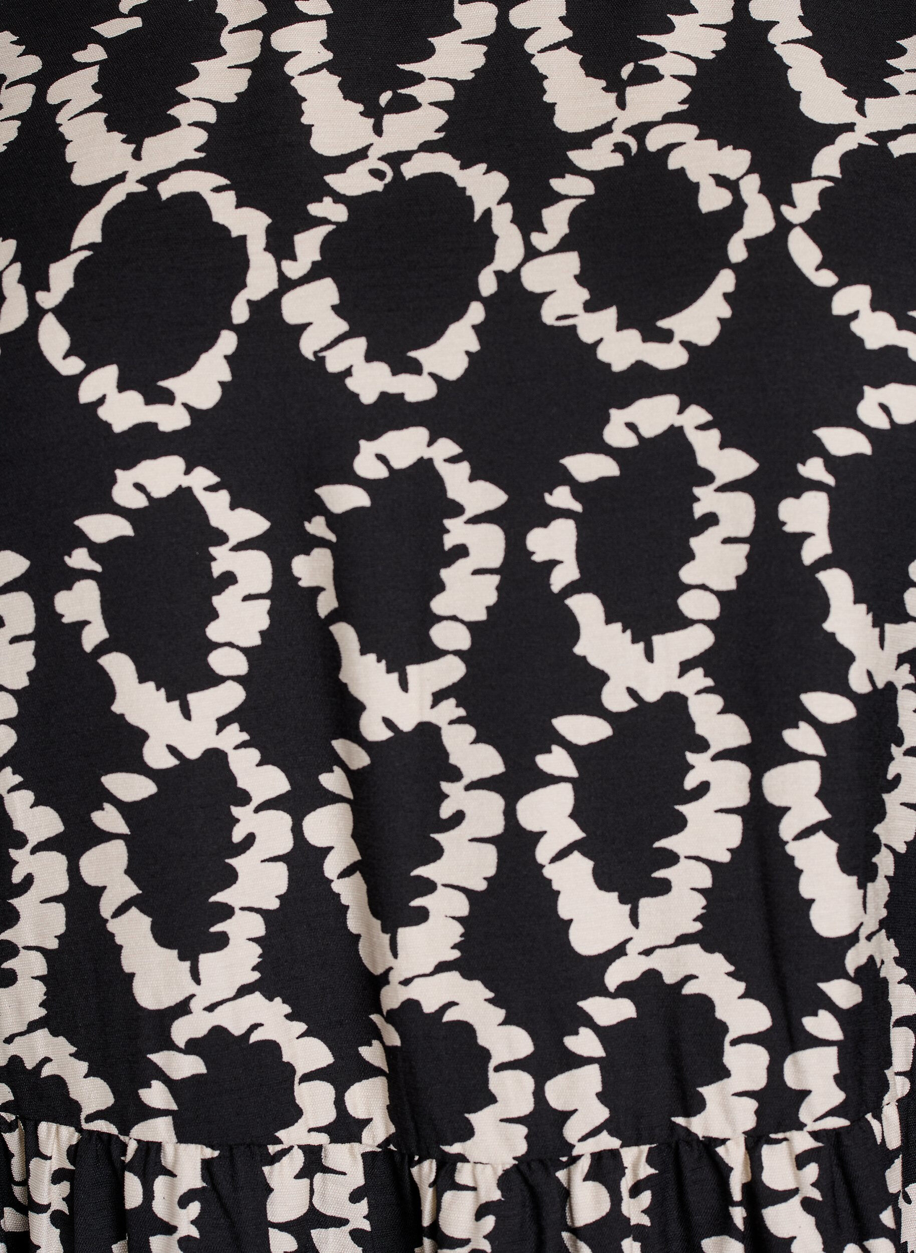 Zizzi Lang&auml;rmliges Kleid mit Muster und Schleifen, Schwarz, Packshot image number 2