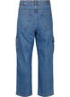 Cargo-Jeans mit hoher Taille, Blue Denim, Packshot image number 1