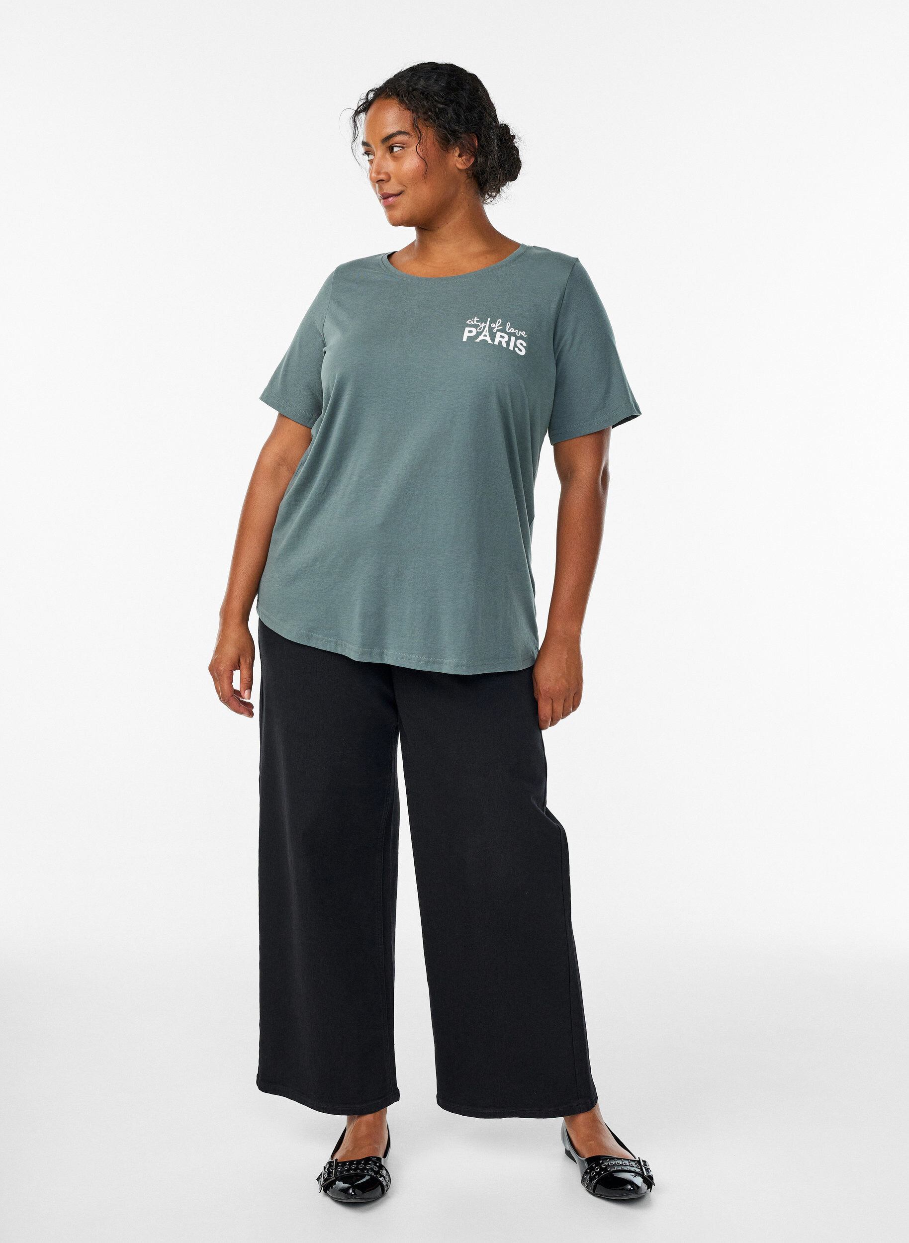 ZizziT-shirt imprim&eacute;, Vert, Model image number 1