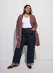 Strickjacke mit Rippenstrick und Taschen, Rot, Model image number 1