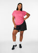 Lockeres Trainingstop mit kurzen &Auml;rmeln, Pink, Model image number 1