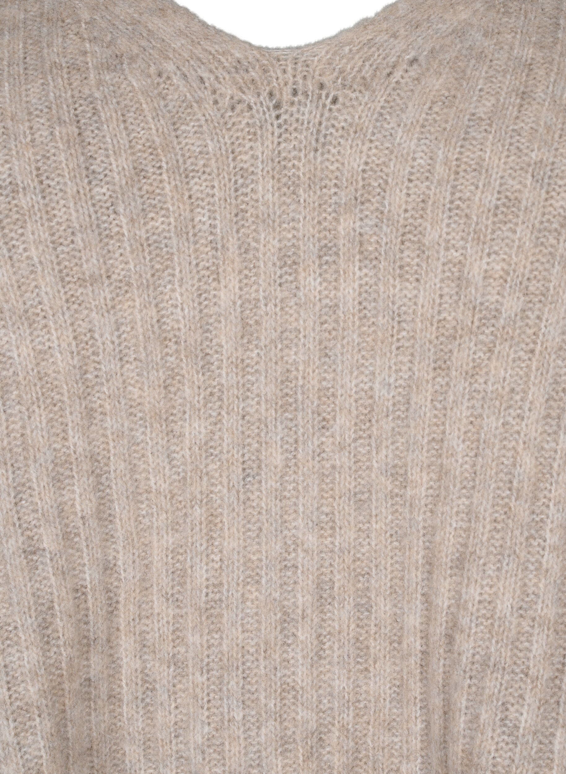 Zizzi Pull en tricot avec fente, Simply Taupe Mel., Packshot image number 2