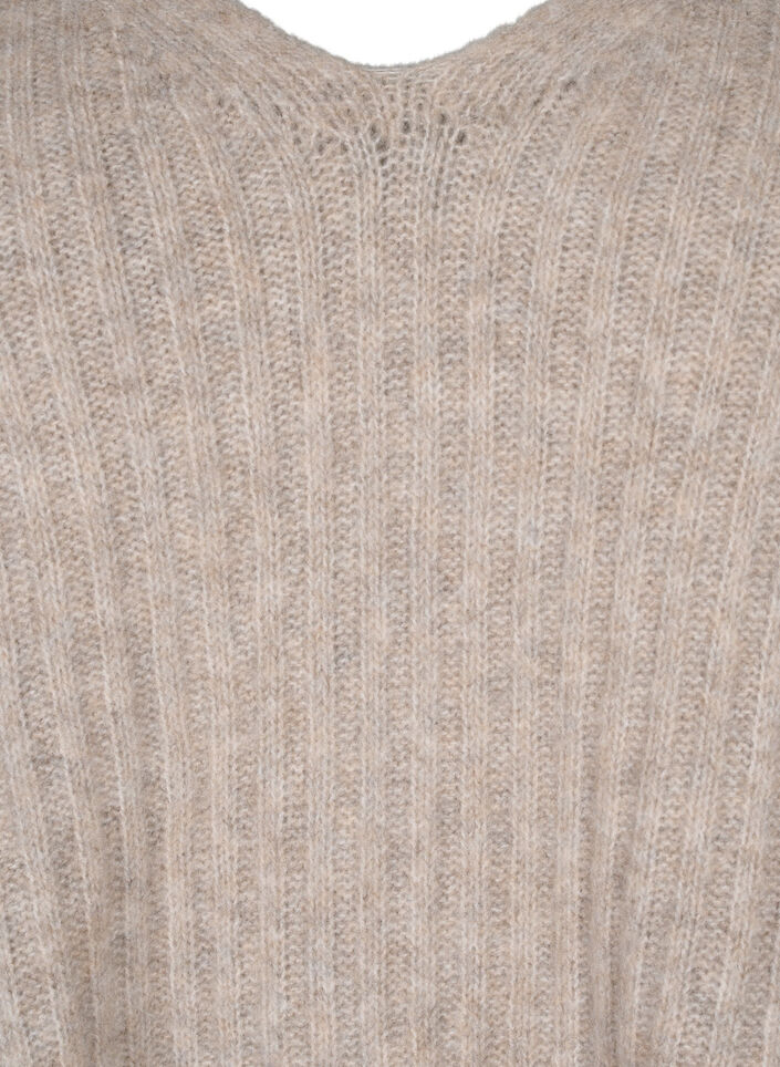 Strickpullover mit Schlitz, Simply Taupe Mel., Packshot image number 2