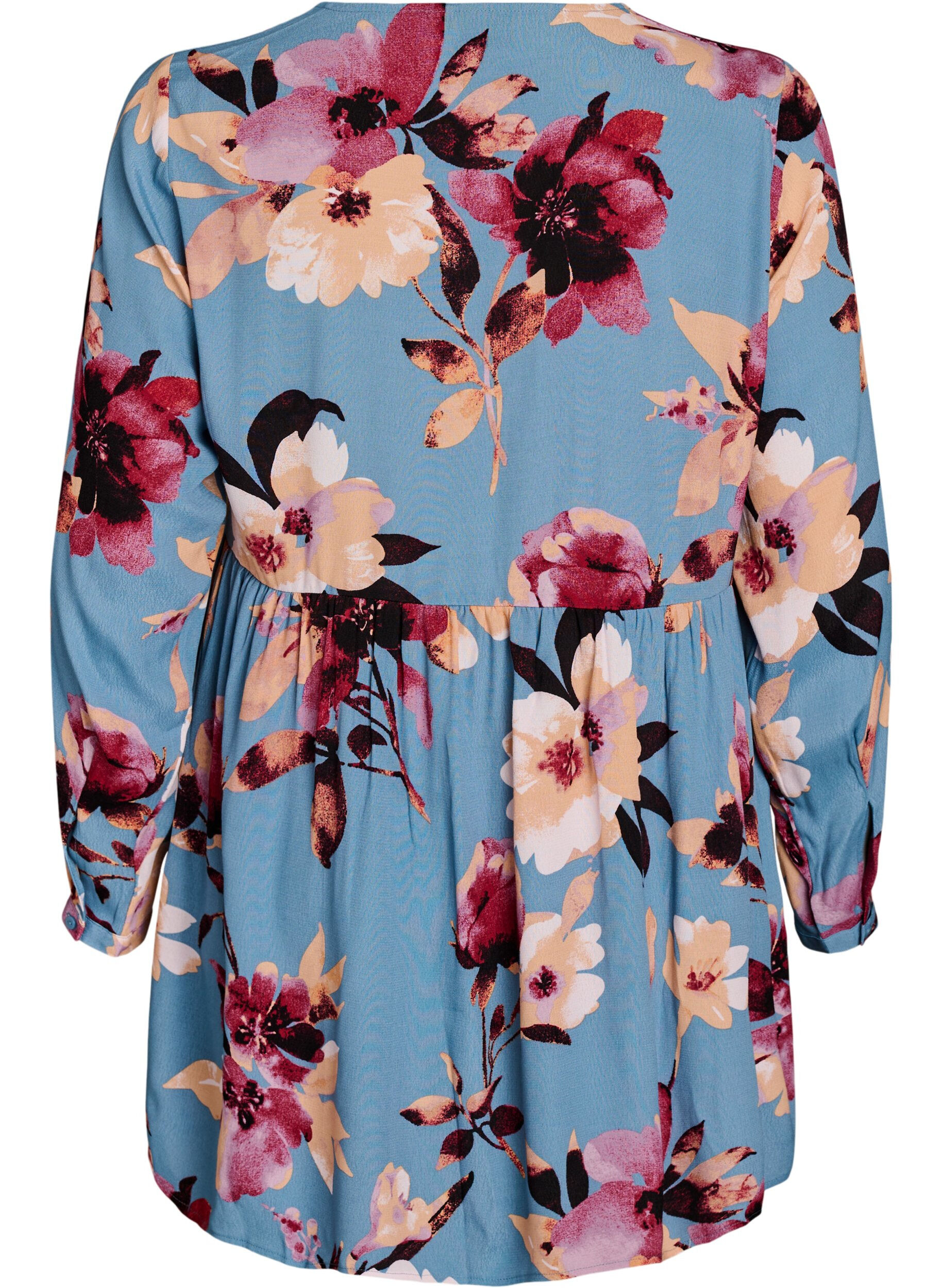 Zizzi Tunique &agrave; manches longues avec couture, Bleu Clair, Packshot image number 1