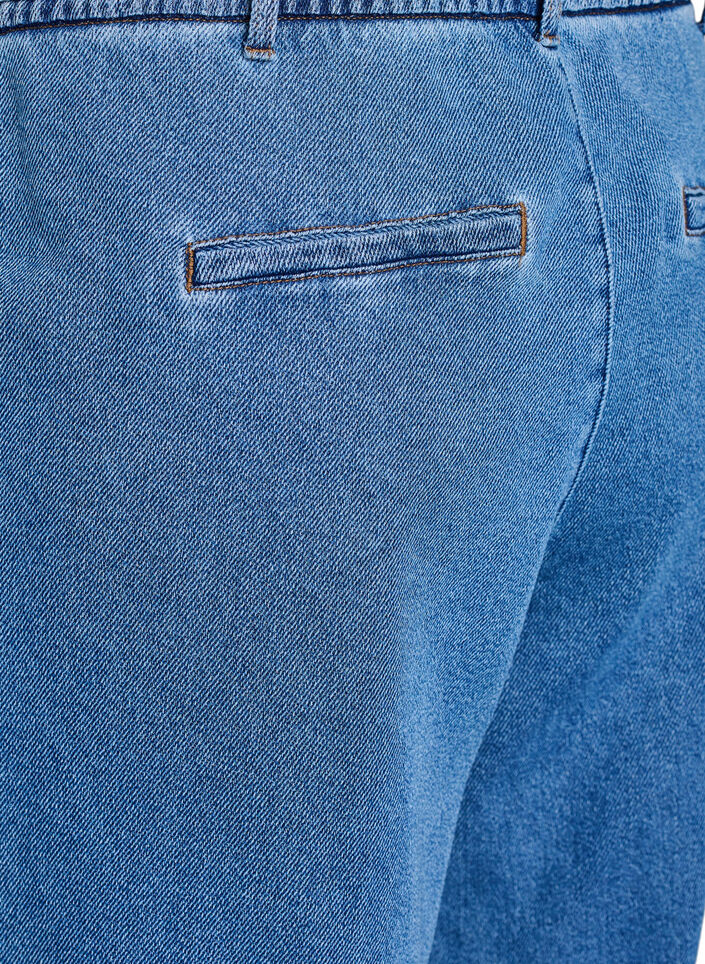 Jean ample &agrave; ceinture &eacute;lastique et cordon de serrage, Bleu, Packshot image number 3