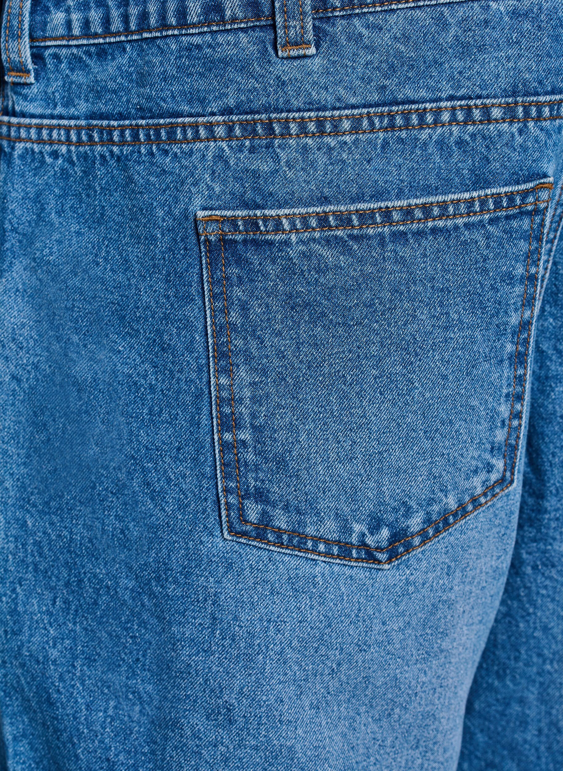 Zizzi Salopette en jean &agrave; jambes larges, Bleu, Packshot image number 3