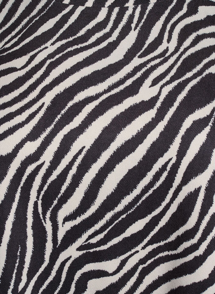 Robe en trapèze courte avec manches 7/8, Noir, Packshot image number 2