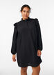 Robe courte &agrave; volants et paillettes, Noir, Model image number 0