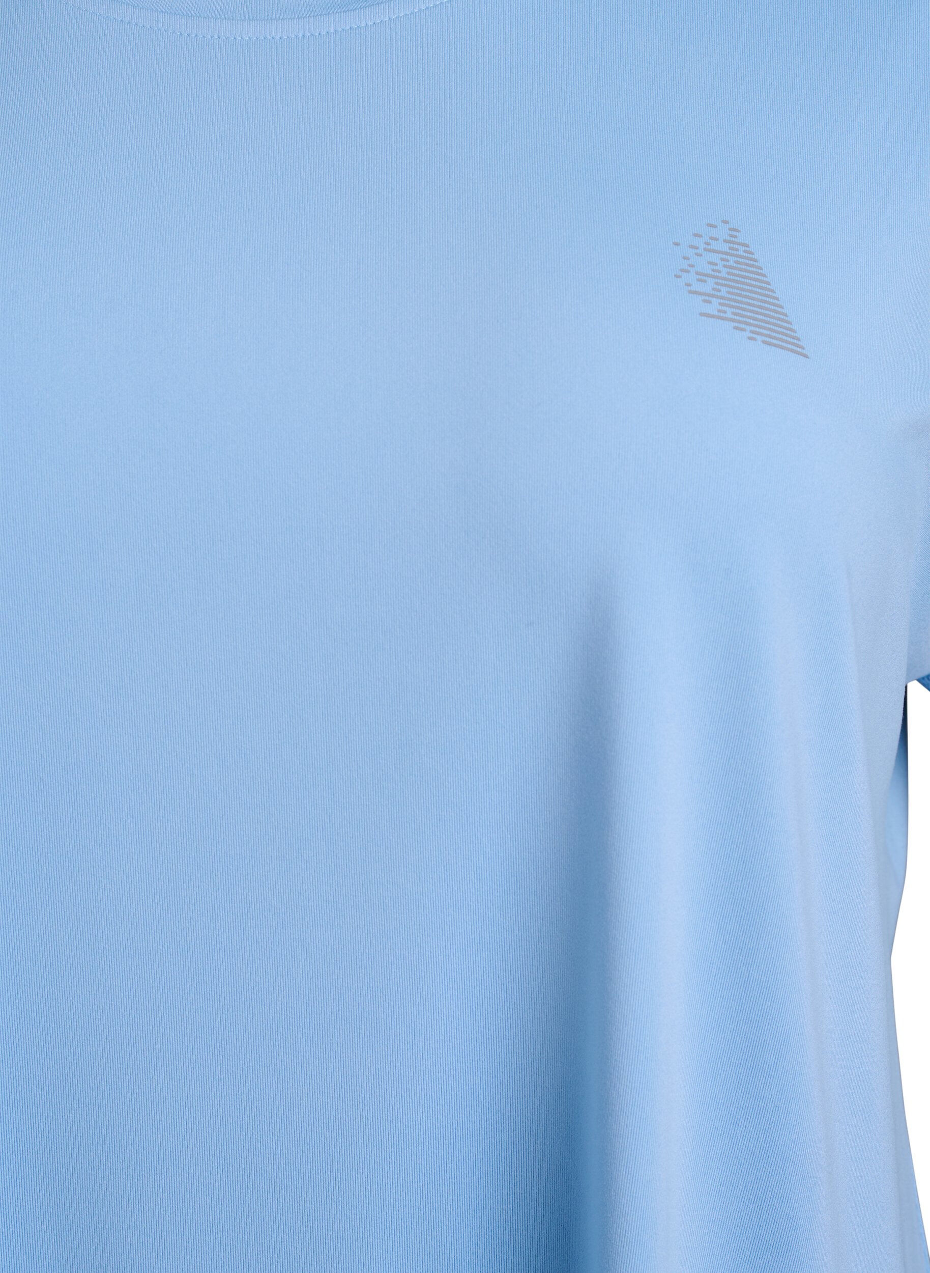 Zizzi Einfarbiges Trainings-T-Shirt, Blau, Packshot image number 2