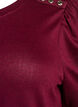 Bluse mit Knopfdetail und kurzen Puff&auml;rmeln, Dunkles Bordeaux, Packshot image number 2