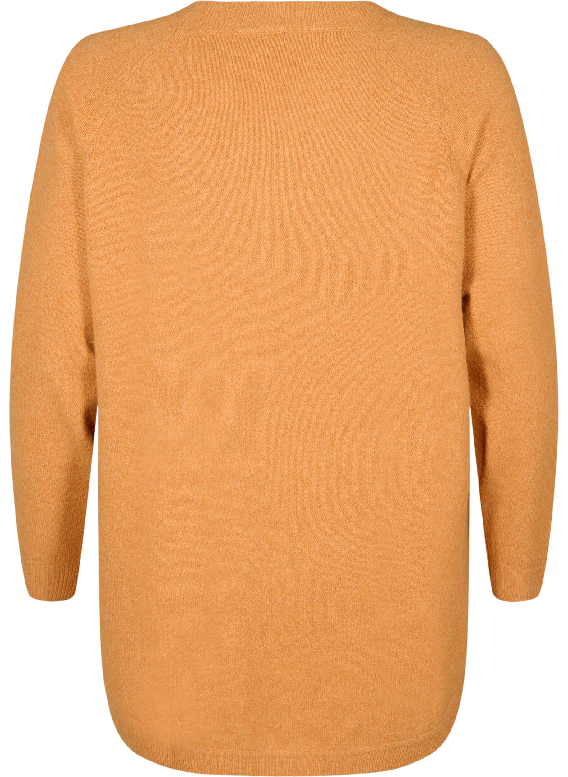 Zizzi Chemisier en tricot avec des d&eacute;tails de perles, Yam White Mel., Packshot image number 1