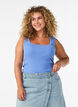 Ripp-Top mit eckigem Ausschnitt, lila, Model image number 0