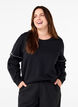 Sweat-shirt avec coutures contrastées, Black, Model image number 0