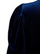 Velourskleid mit gerüschtem Kragen und 3/4-Ärmeln, Navy Blazer, Packshot image number 3