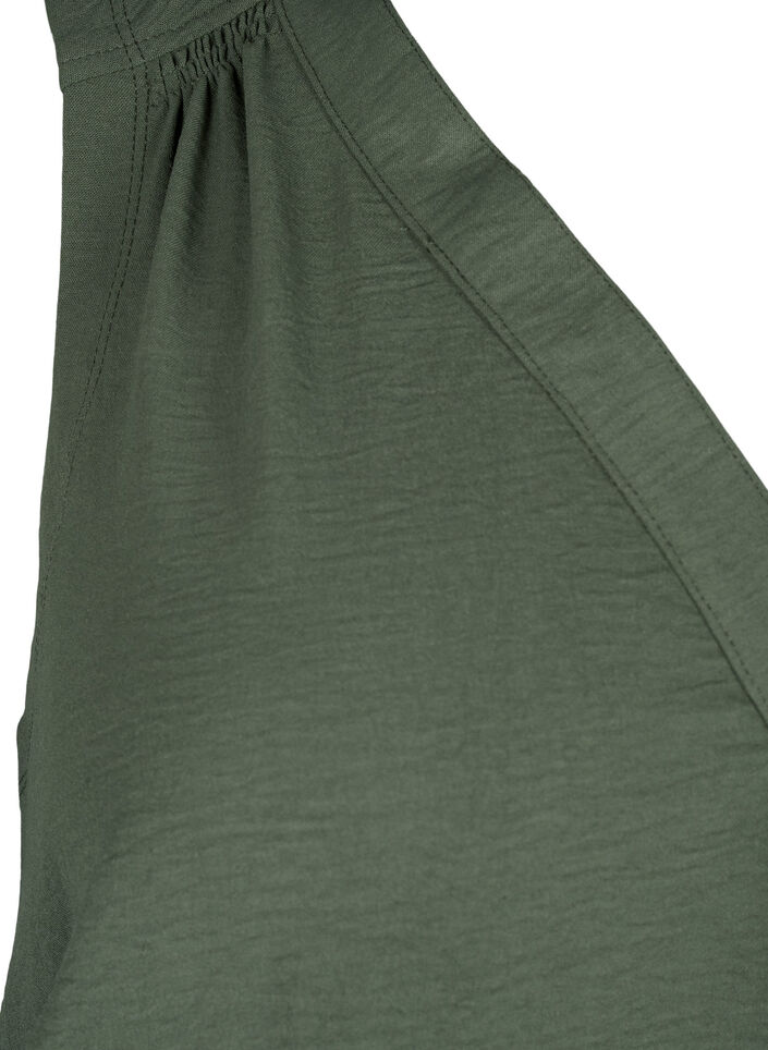 &Auml;rmelloses Oberteil mit Faltendetails, Gr&uuml;n, Packshot image number 3