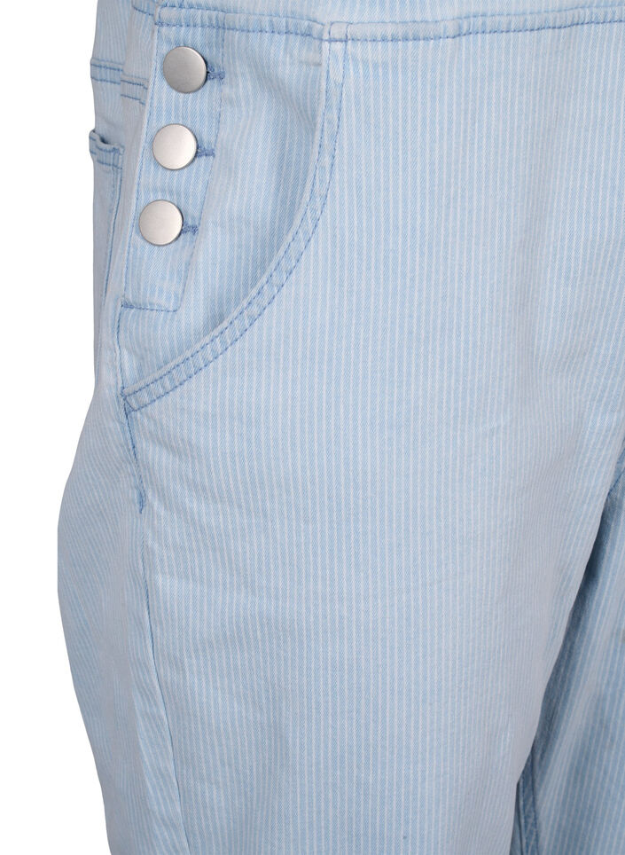  Salopette en jean ray&eacute;e, Bleu Clair, Packshot image number 3