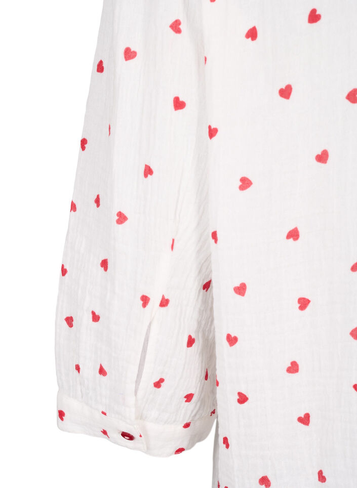  Hemdbluse mit 3/4-Ärmeln, Weiß, Packshot image number 3