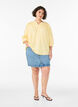 Blouse avec smock et manches 3/4, Jaune clair, Model image number 1