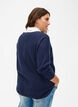 Pullover aus Bio-Baumwolle mit Strukturmuster, Navy Blazer, Model image number 1