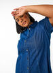 Robe-chemise en denim mi-longue, Bleu, Model image number 2
