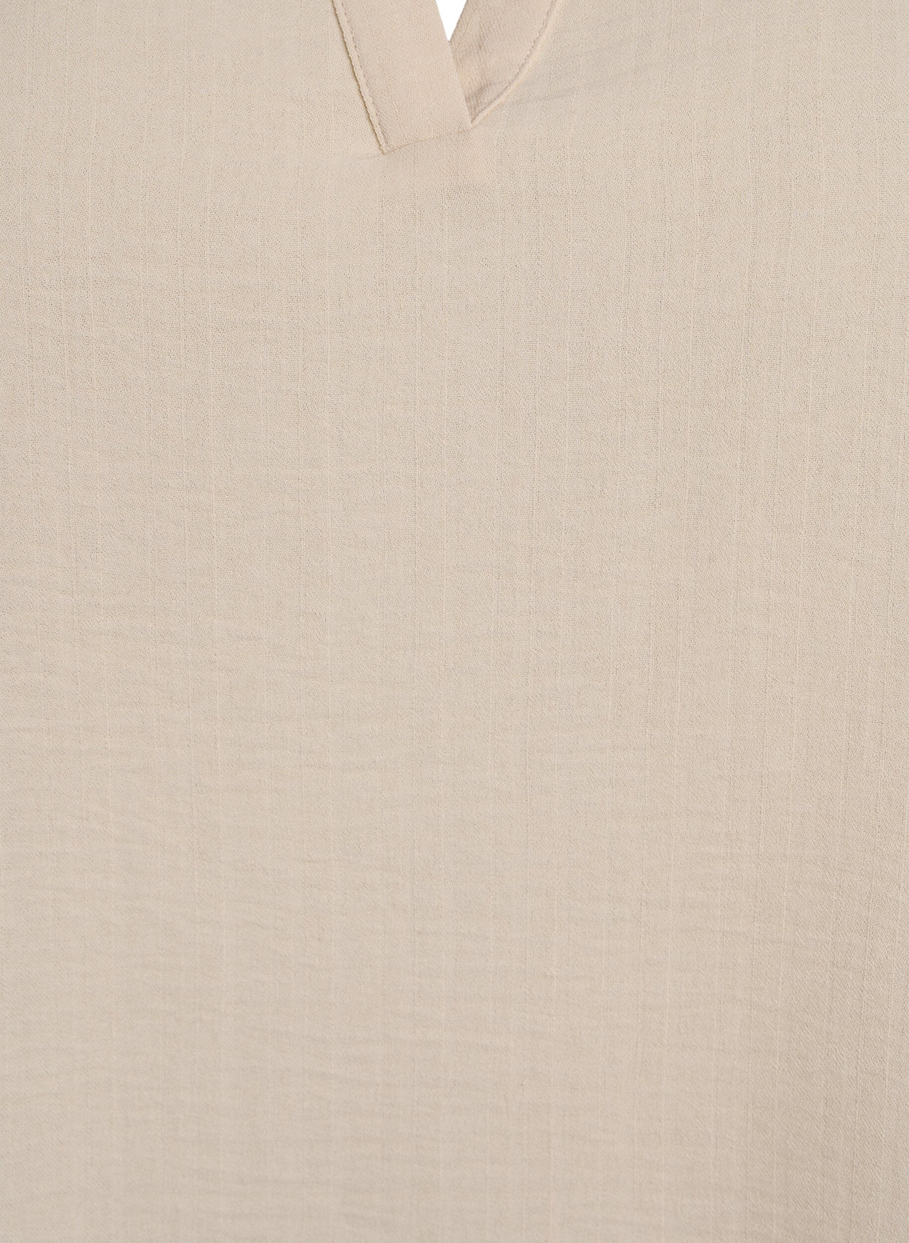 Zizzi Lockere Bluse mit kurzen &Auml;rmeln, Beige, Packshot image number 2