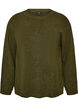 Pull ample en maille avec coutures apparentes, Vert fonc&eacute;, Packshot image number 0
