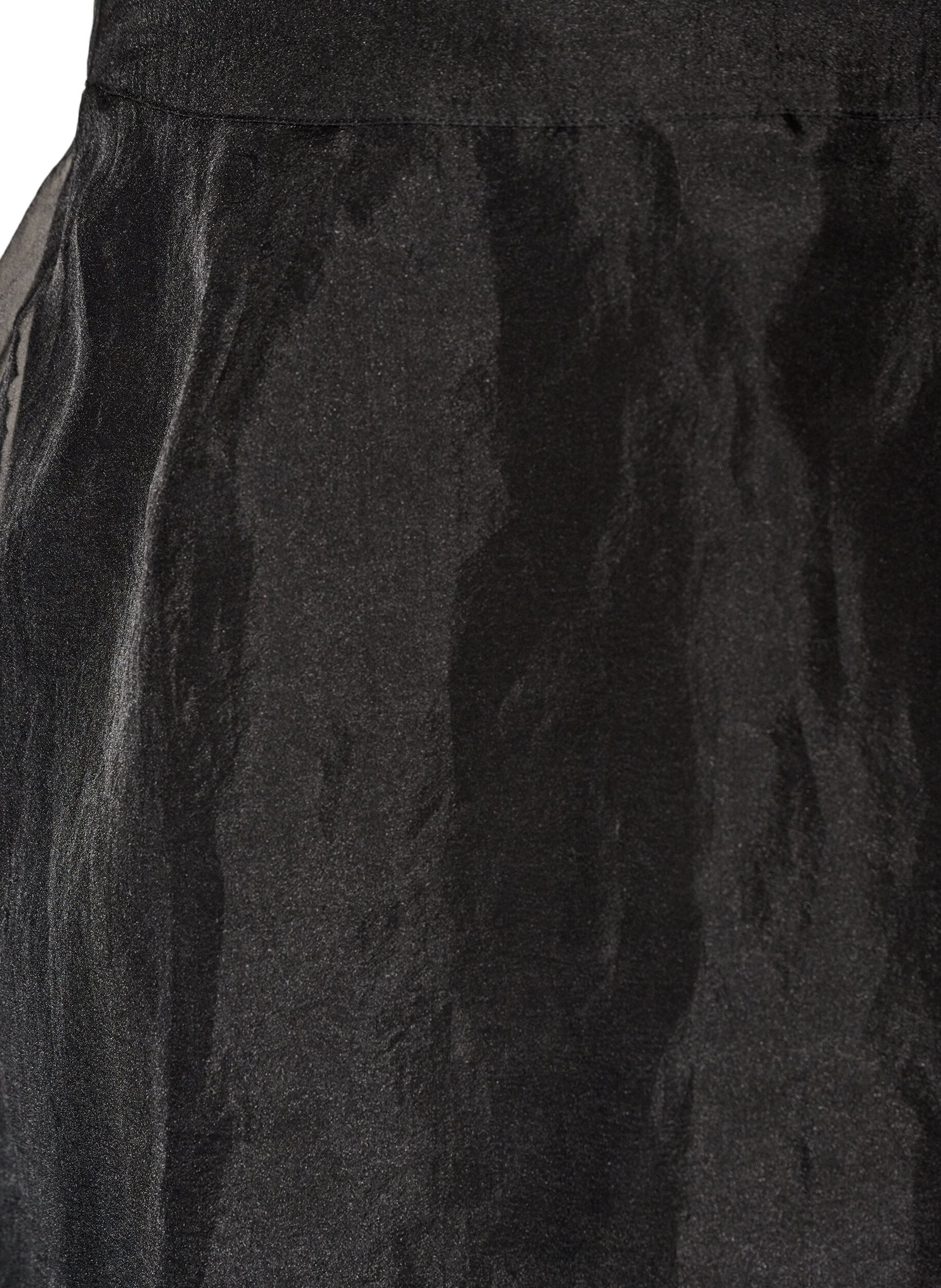 ZizziLanger Rock in Organza-Optik, Schwarz, Packshot image number 2