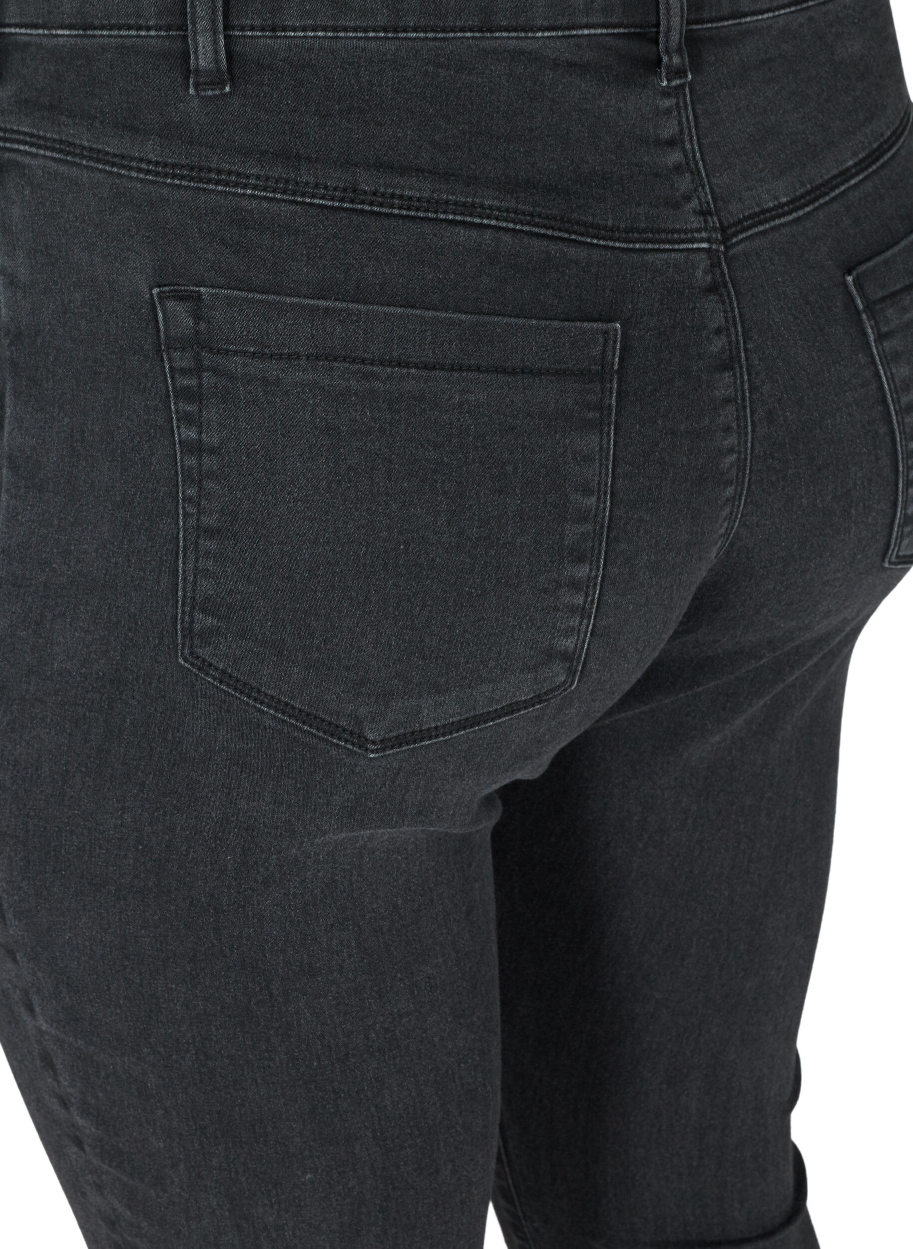 Zizzi Jegging en coton m&eacute;lang&eacute;, Grey Denim, Packshot image number 3