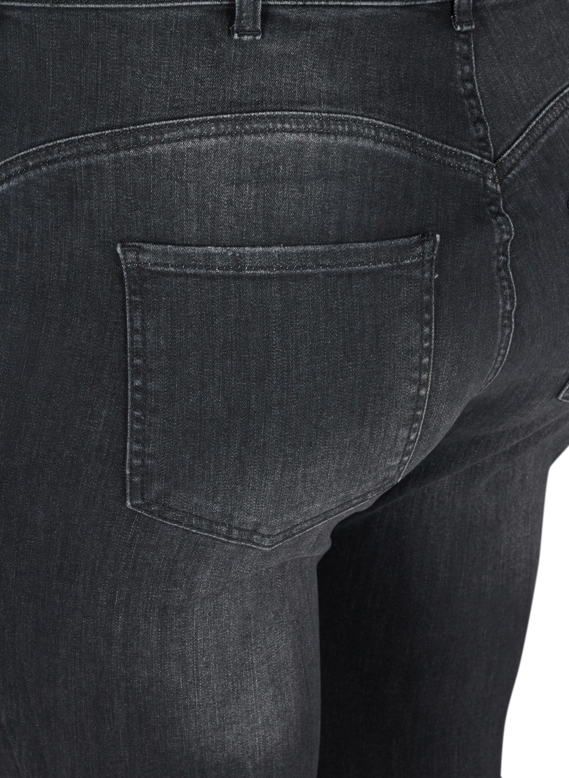 Zizzi Amy Jeans, Grey Denim, Packshot image number 3